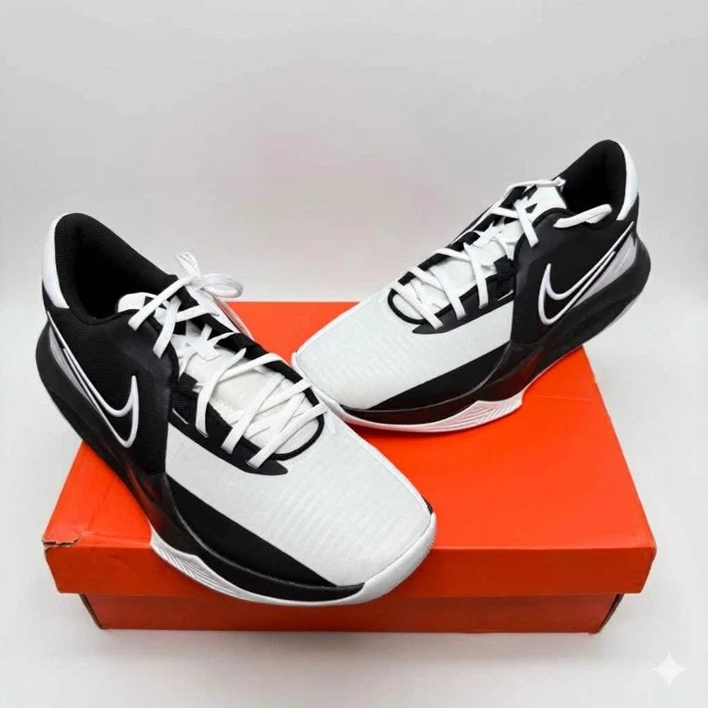 Nike Precision VI‎ Basketball Shoes Mens 11 Black White DD9535-007 Low Top